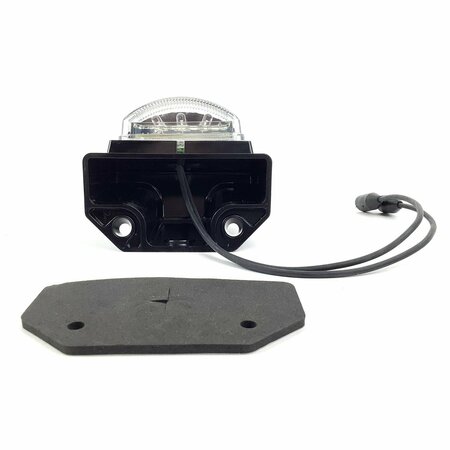 TRUCK-LITE Led, 3 Diode, License Light, Rectangular, Black Bracket Mount, Hardwired, Female Pl-10, 12V, Kit 15041